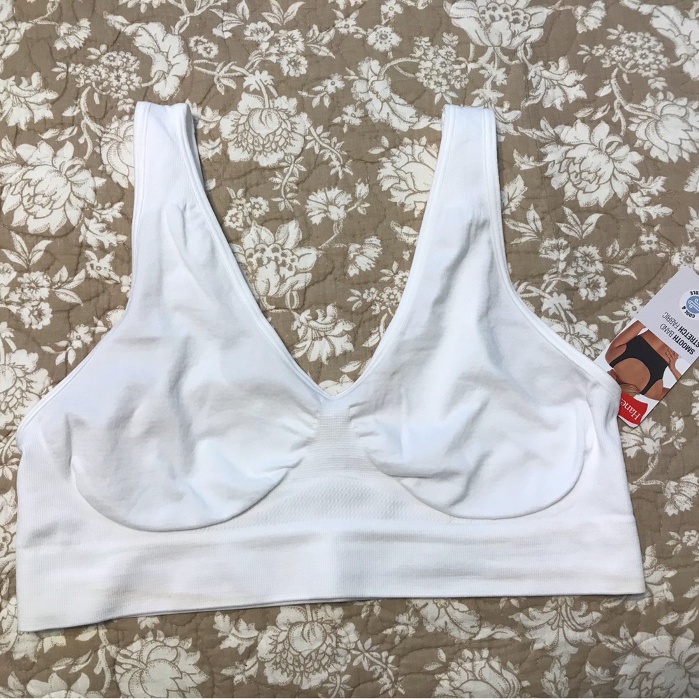 Hanes White Seamless Comfort Bra